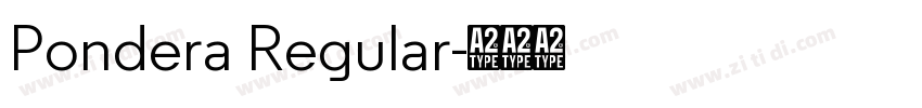Pondera Regular字体转换